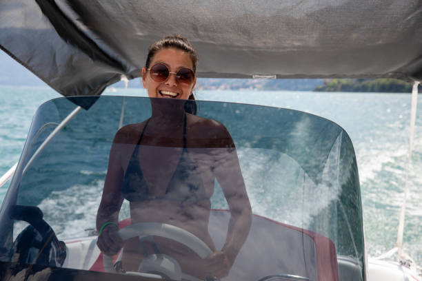 istock Driving a boat on Lake Como 1161028956