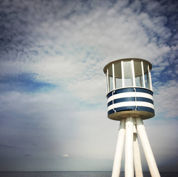 istock Lifesaver (or Lifesguard) Tower at a public beach in Denmark 1161030661