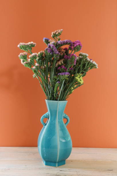 istock bouquet of statice in the blue vase 1161038101