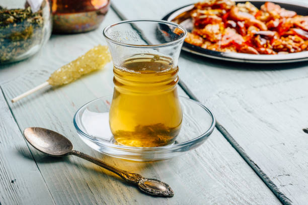 istock Tea in armudu with oriental delights 1161039234