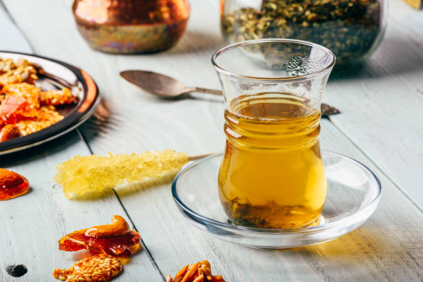 istock Tea in armudu with oriental delights 1161039274