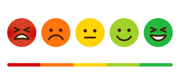 Customer Satisfaction Survey Emoticons Customer Satisfaction Survey Emoticons anger stock illustrations