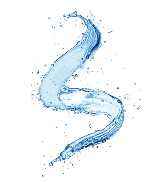 istock Water spiral splash isolated on white background 1161043269