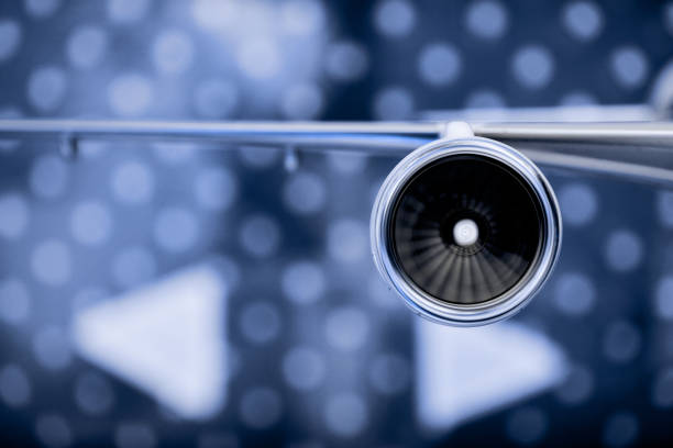 RC airplane with a broken propeller after the crash, close-up.