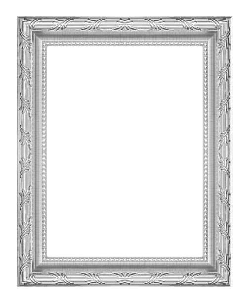 istock Antique silver gray frame isolated on white background, clipping path 1161046907