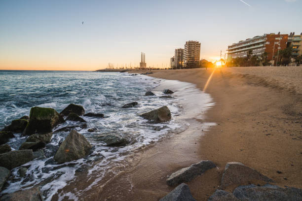 istock Sunset in Badalona, Barcelona, Spain 1161048869