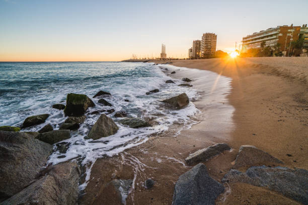 istock Sunset in Badalona, Barcelona, Spain 1161048873