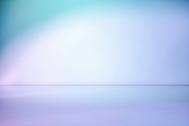 istock Beams of muted gradient purple and blue light, room, background 1161052637