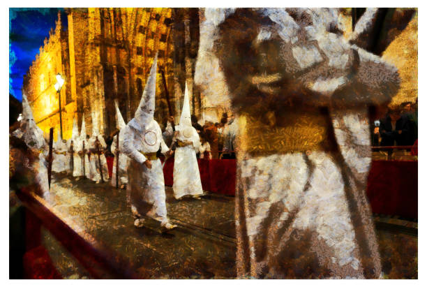 istock Penitents Holy Week Sevilla - digital photo manipulation 1161061555