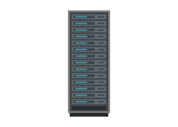 ilustrações de stock, clip art, desenhos animados e ícones de server rack simple flat illustration - gondola