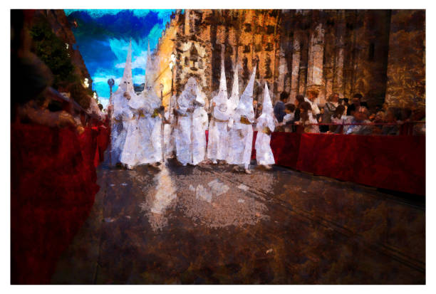 istock Penitents Holy Week Sevilla - digital photo manipulation 1161061839