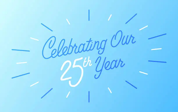 Vector illustration of Celebrating Our 25th Year