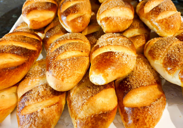 istock Fresh sweet pastries with sprinkles. Buns for Breakfast 1161072914