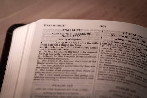 istock Open Bible - Psalm 121 - Close up (click for more) 1161072920