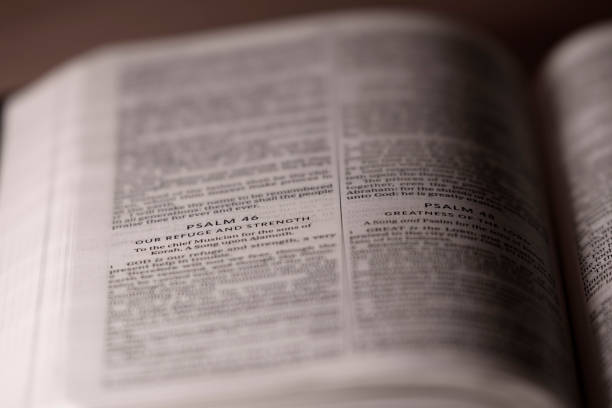 istock Open Bible -Psalm 46 - Close up (click for more) 1161072961