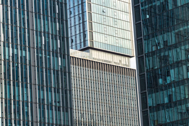 istock Abstract building. blue glass wall of skyscraper 1161079170