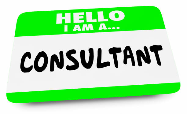 istock Consultant Expert Consulting Hello Name Tag 3d Illustration 1161081069