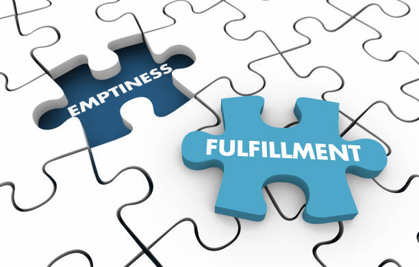 istock Emptiness Vs Fulfillment Purpose Reason Value Puzzle 3d Illustration 1161081173