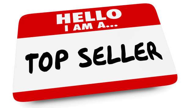 istock Top Seller Most Popular Hello Name Tag 3d Illustration 1161083240