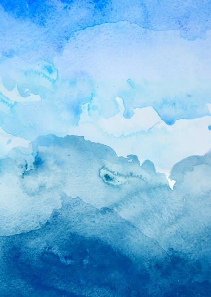 istock Blue watercolor background - abstract ocean 1161083277