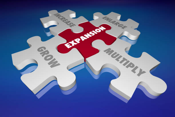 istock Expansion Grow Enlarge Multiply Puzzle Pieces 3d Illustration 1161084870