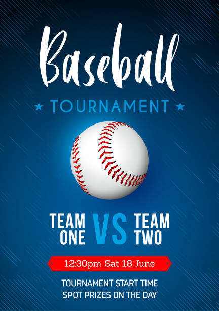 illustrazioni stock, clip art, cartoni animati e icone di tendenza di poster del torneo di baseball - avvenimento sportivo