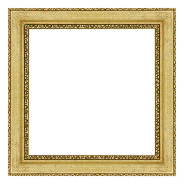 istock The antique gold frame isolated on white background 1161086333