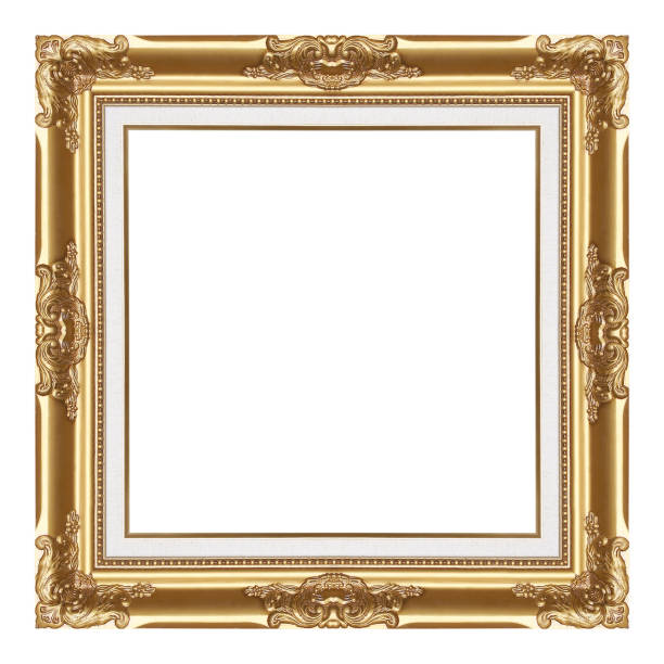 istock The antique gold frame isolated on white / frame background 1161088568