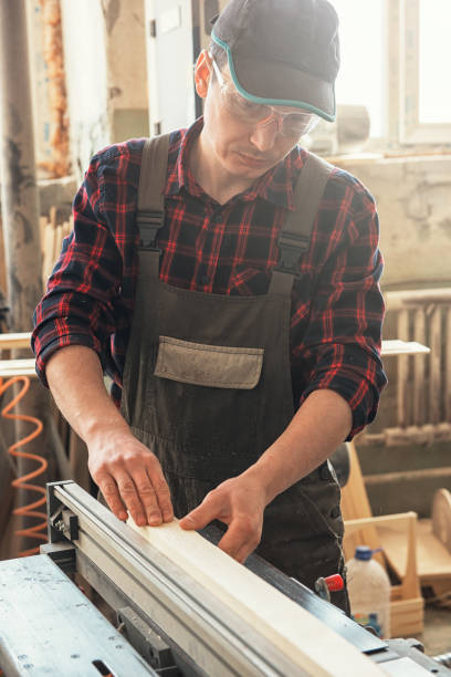 istock Carpenter planed wooden block 1161091026