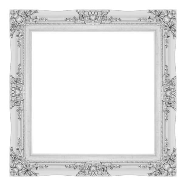 istock The antique gray frame on the white background 1161092616
