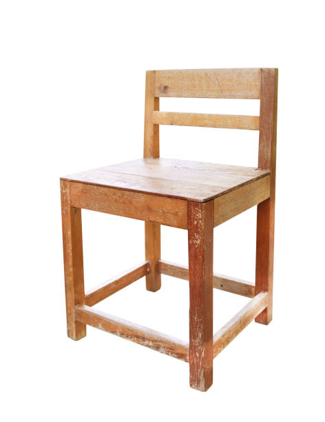 istock Wooden chair isolated on white background 1161093375