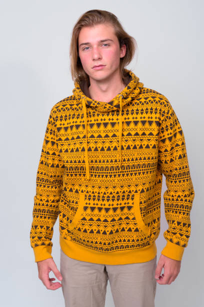 istock Young handsome man with long blond hair 1161094161