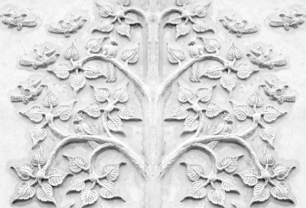 istock Stucco wall in temple in Thailand 1161094369
