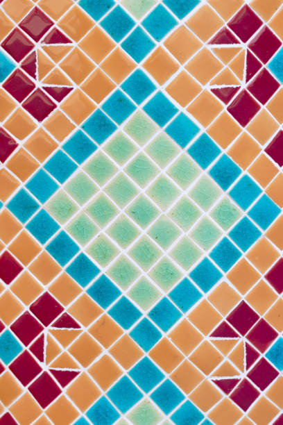 istock Colorful square mosaic glass tile wall texture background 1161094620