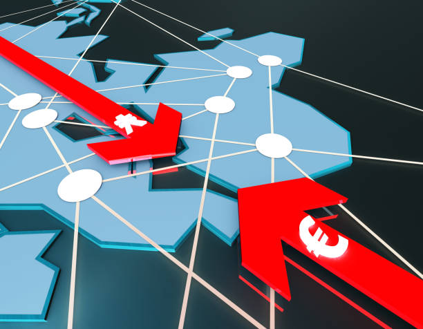istock World map financial technology network, cooperation and competition, success arrow with currency symbol 1161112203