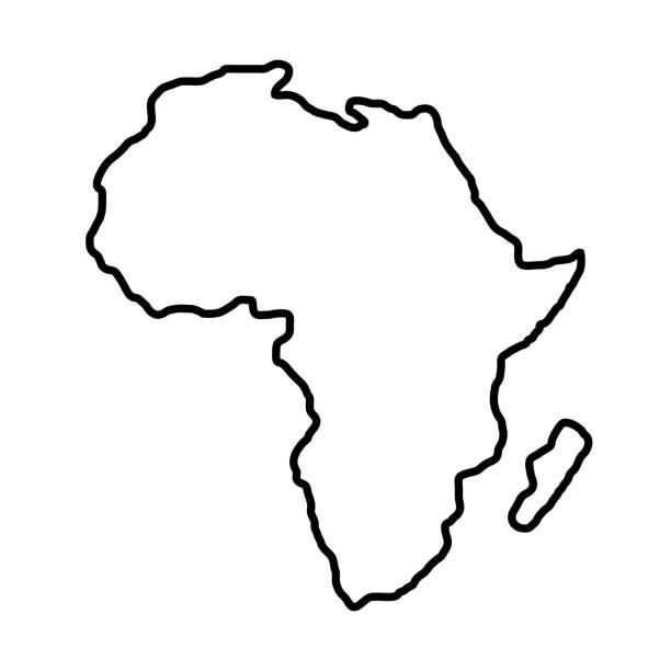 Territory of Africa on white background. Vector illustration vector art illustration