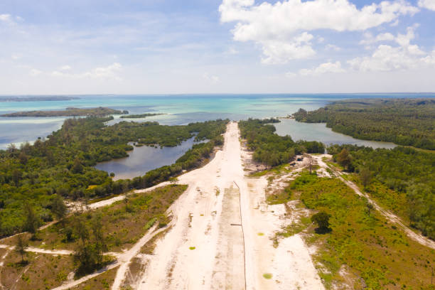 istock Runway on a tropical island, view from above. Balabac, Palawan, Philippines 1161115677