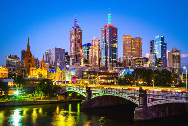 Melbourne city business district Melbourne city business district (CBD), Australia city street street man made structure place of work stock pictures, royalty-free photos & images