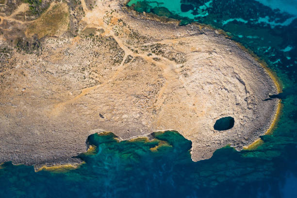 istock Coral lagoon from above. Malta 1161120349