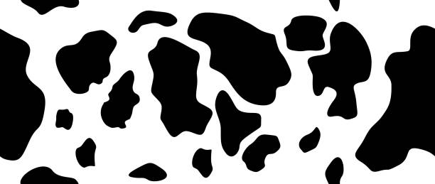 Seamless small and big dot, pattern for textile design. Seamless background of cow spots. Seamless small and big dot, pattern for textile design. Seamless background of cow spots. Horizontal backdrop, black chaotic spots isolated on white. dog splashing stock illustrations