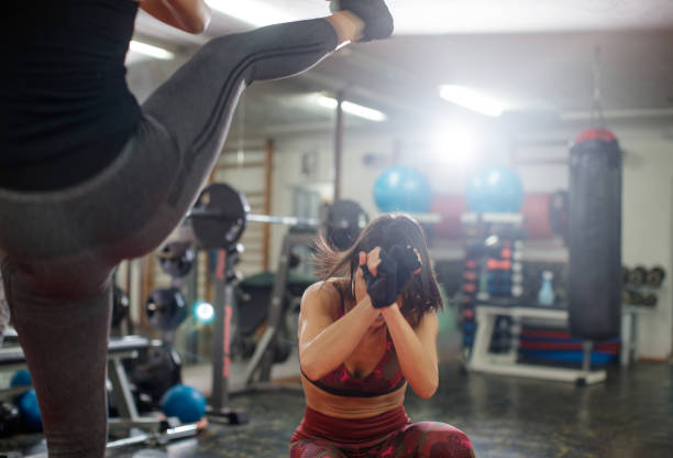 istock Women training in gym 1161124083