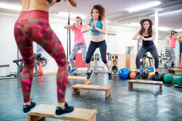 istock Women doing power fitness exercise 1161124131