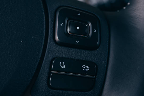istock car interior - devices, the concept of driving  Modern car interior details  button 1161125791