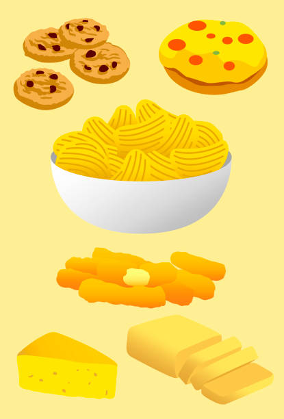 trans tłuste jedzenie - tłuszcze trans stock illustrations