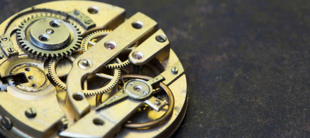 istock Time mechanism with metal gears 1161133304