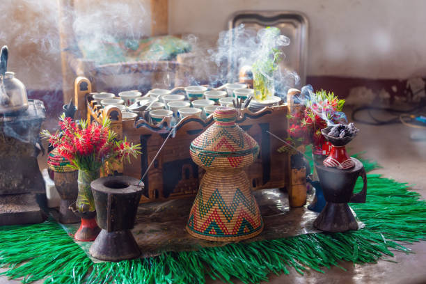 istock cup of Ethiopian coffee with aromatic frankincense 1161137809