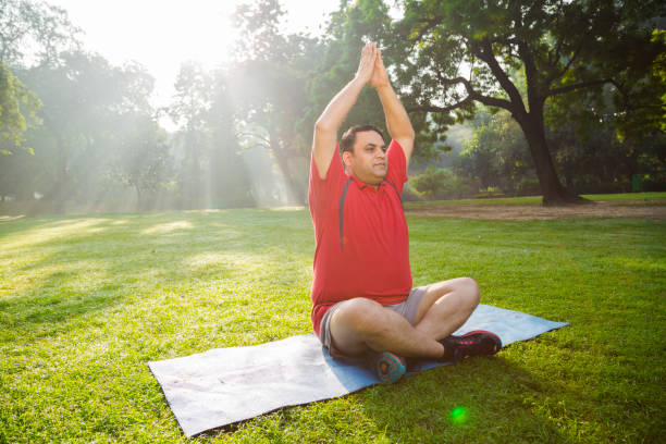 istock Mature man workout in park 1161141495