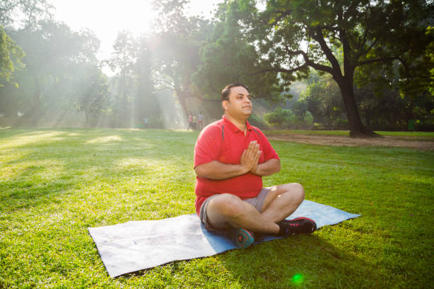 istock Mature man workout in park 1161142032