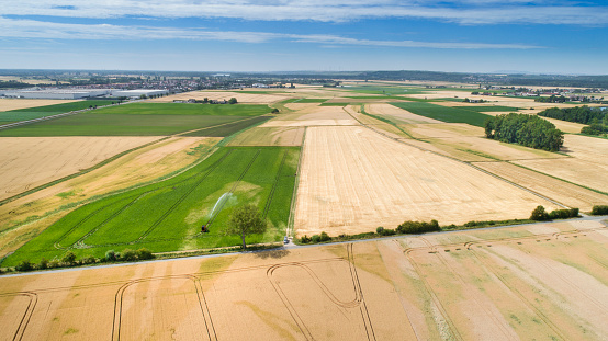 Agricultural fields, german landscape - aerial view