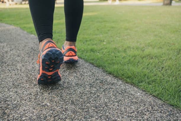 istock Low Section Of Woman Running On Road 1161148774